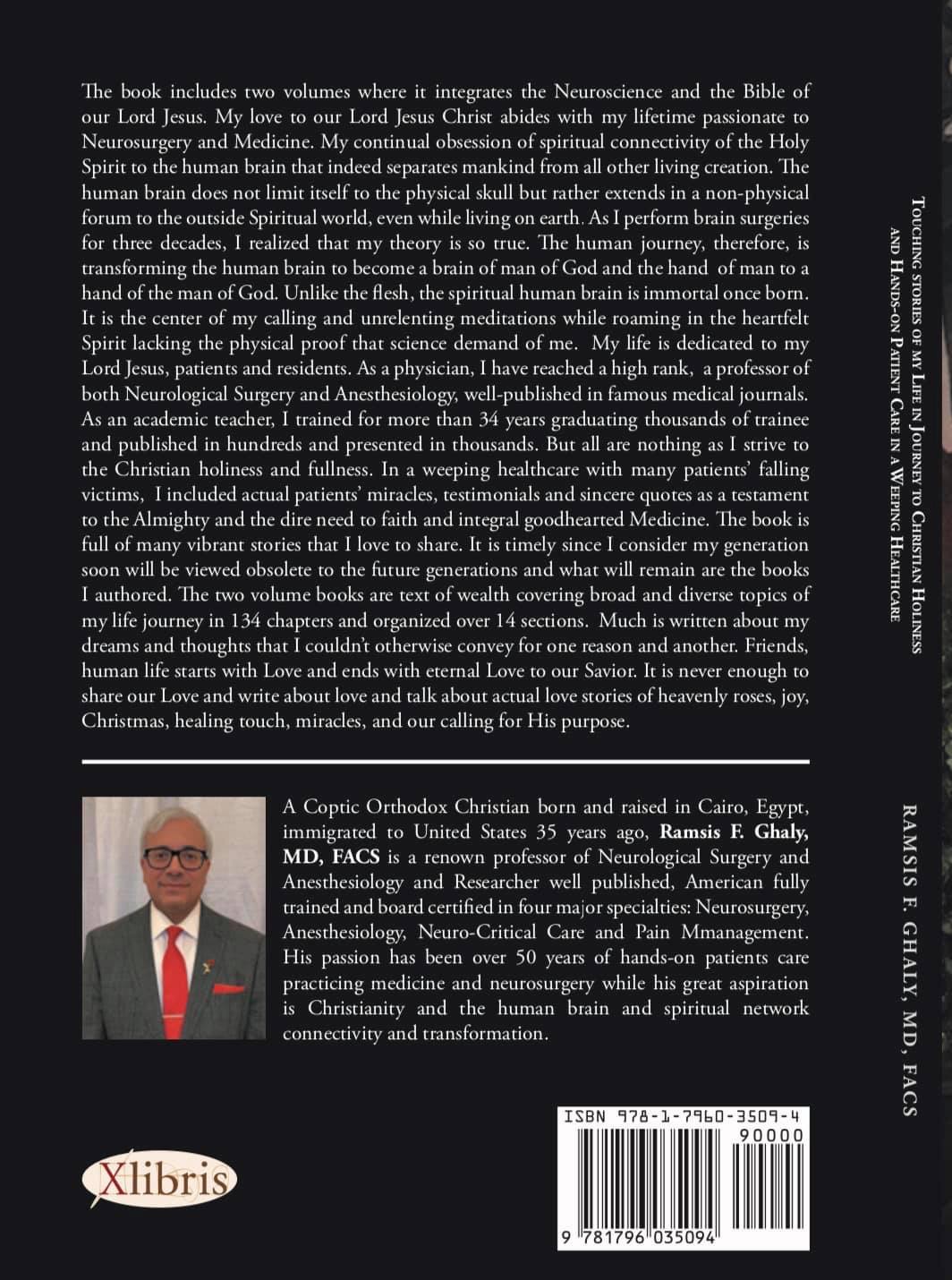 Back cover of a book